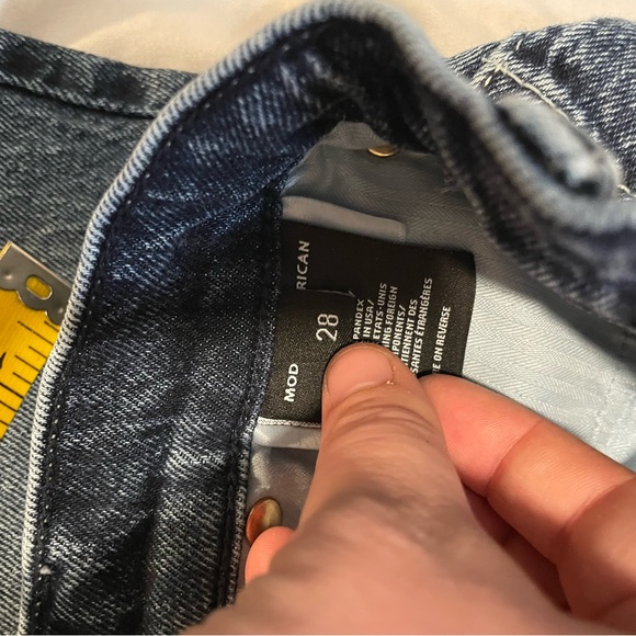 Modern American Highland Relaxed Crop Patriot Blue Denim Jeans Pants 28 Women’s - Picture 9 of 10